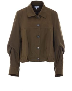 Loewe Silk And Cotton Jacket - Brown