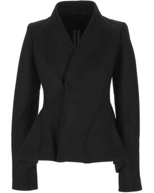 Rick Owens Wool Blazer Jacket - Black