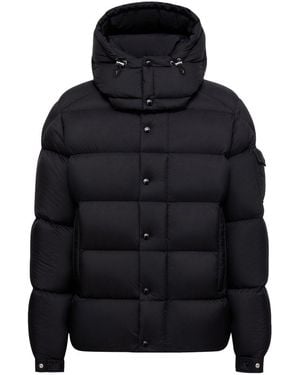 Moncler Maya 70 Short Down Jacket With Hood - Blue