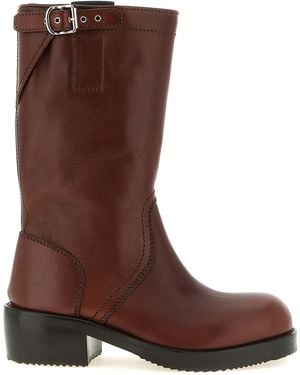 Dries Van Noten 'Biker' Boots - Brown