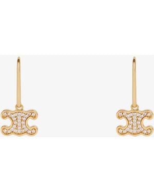 Celine Rhinestones Earrings - White