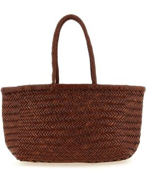 Dragon Diffusion 'Bamboo Triple Jump' Large Shoulder Bag - Brown