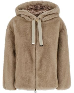 Herno Hooded Jacket With Drawstring - Gray