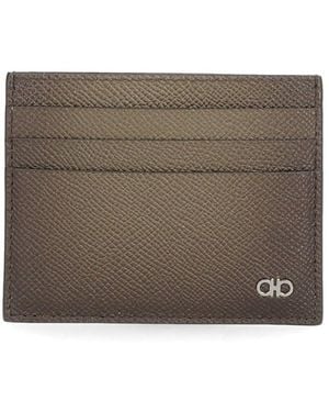 Ferragamo Gancini Credit Card Holder - Brown
