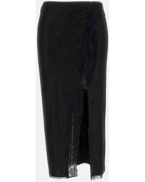 Self-Portrait Crystal Trim Mini Dress - Black