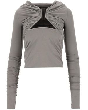 Rick Owens Prong Long-Sleeve Top - Gray