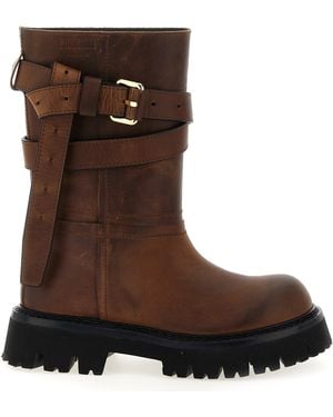 Moschino Brick' Boots - Brown
