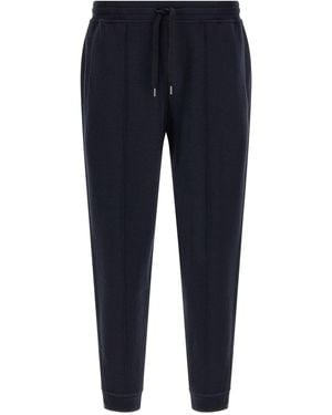 Brunello Cucinelli Cotton, Cashmere And Silk Sweatpants - Blue