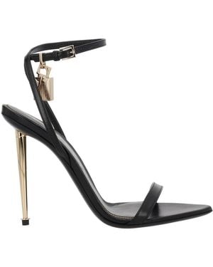 Tom Ford Heeled Sandal Leather Goat - Black