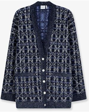 Dior Dior Cannage Oversize Cardigan - Blue