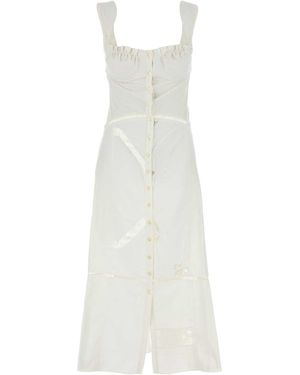 Marine Serre Cotton Dress - White