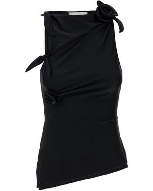 Coperni Asymmetric Flower' Top - Black