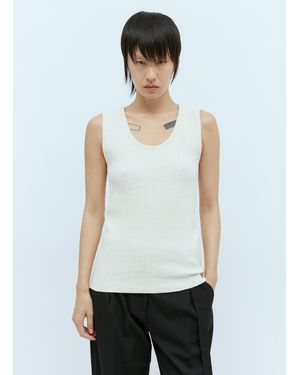 TOTEME Bouclã Knit Tank Top - White