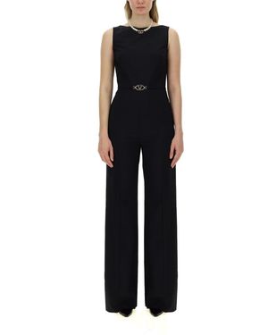 Valentino Jumpsuit With V Detail - Black