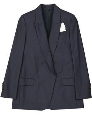 Brunello Cucinelli Virgin Wool Jacket - Blue