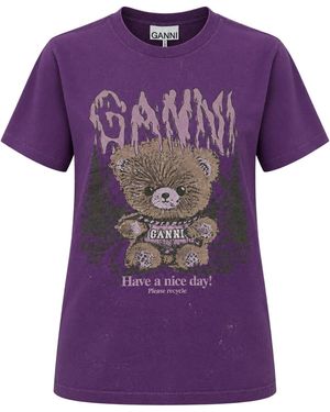 Ganni Clothing T-Shirt - Purple