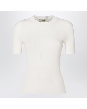 Fendi Sweater With The 1925 Stamp Motif - White