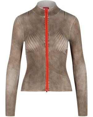 DIESEL 'Sarma' Ribbed Cardigan - Brown