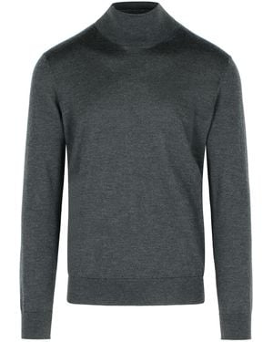 ZEGNA Cashmere And Silk Turtleneck Sweater - Gray