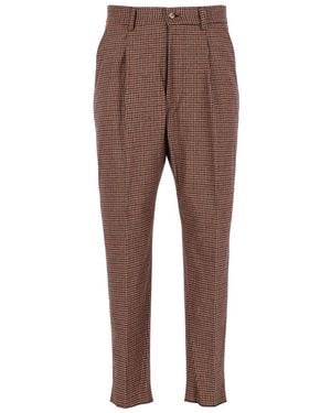 Eleventy Pleated Pants - Brown