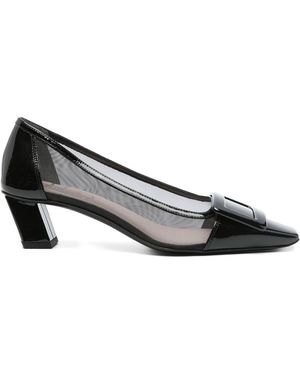 Roger Vivier Belle Vivier Net Pumps - Gray