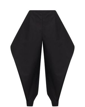 Alaïa Alaïa Cotton Gabardine Pointed Pants - Blue