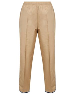Prada Desert Twill Pants With Tapered Leg - Natural