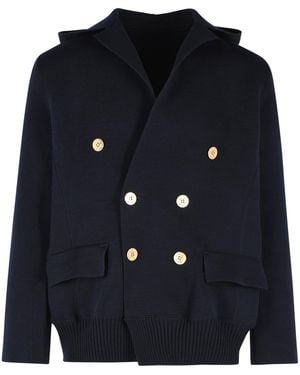 Sacai Double-Breasted Blazer - Blue