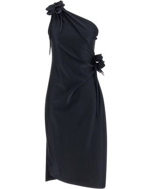 Coperni 'Asymmetric Mini Flower' Dress - Blue