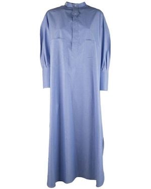 Celine Cotton Shirtdress - Blue