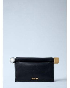 Jacquemus La Pochette Rond Carrã Clutch - Blue
