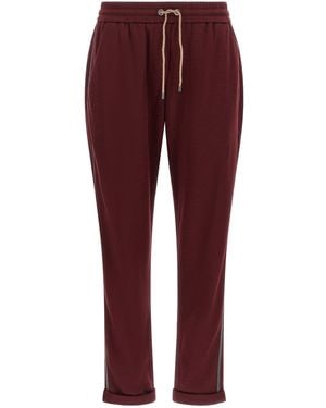 Brunello Cucinelli 'Track' Sweatpants - Red