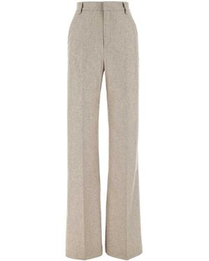 ANDAMANE Melange Stretch Wool Blend Pant - Natural