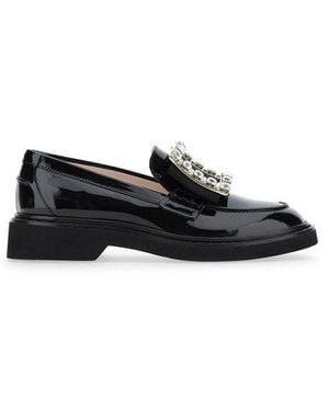 Roger Vivier Viv Rangers Strass Buc Loafer 25 - Black