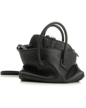 The Attico "La Passeggiata" Mini Leather Bag - Black