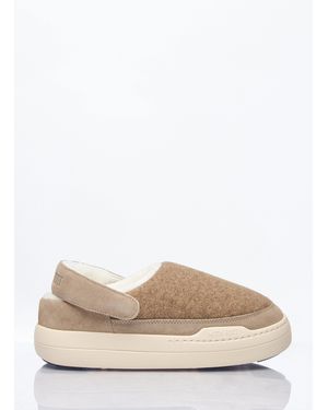 Moon Boot Park Clog Felt Mules - Natural