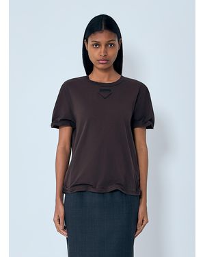 Prada Cotton Jersey T-Shirt - Blue