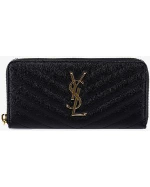 Saint Laurent Leather Wallet - Black