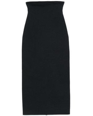 Issey Miyake Cotton Blend Midi Skirt - Black