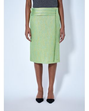 Marni Wrap-Effect Midi Skirt - Green