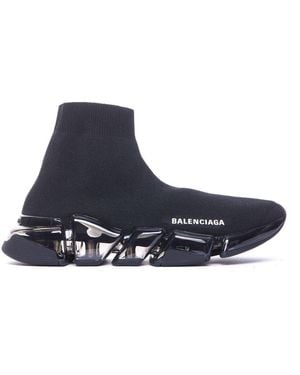 Balenciaga Full Clear Sole Speed 2.0 Sneakers - Blue