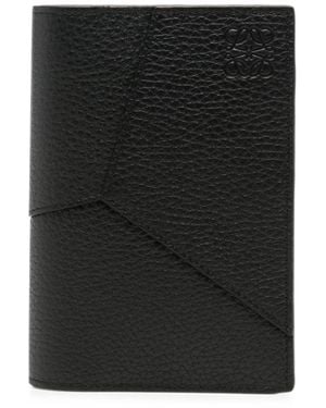 Loewe Leather Passport Cover - Black