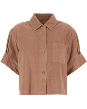 Loewe Paula's Ibiza Suede Paula S Ibiza Shirt - Brown