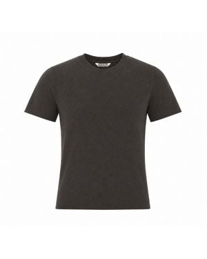 AURALEE Brushed Organic Cotton Jersey T-Shirt - Black