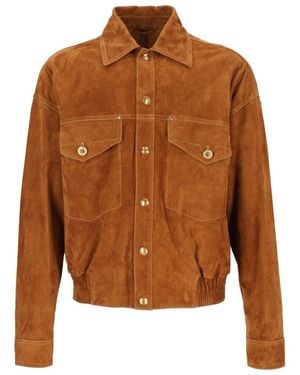Versace Suede Blouson - Brown