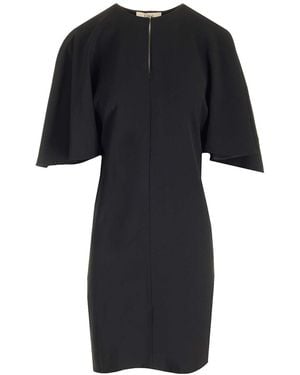 Chloé Cape Sleeves Mini Dress - Black