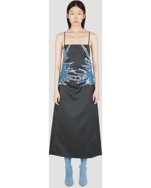 Y. Project Y/Project Satin Whisker Dress - Blue