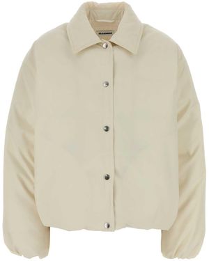 Jil Sander Ivory Polyester Down Jacket - Natural