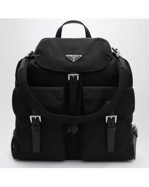 Prada Large Renylon Backpack - Black