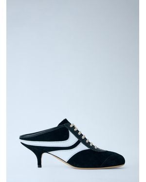 Dries Van Noten Lace-Up Mule Heels - Blue